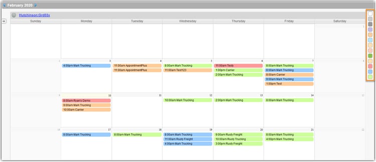 3PL Central SmartDock Appointment Calendar